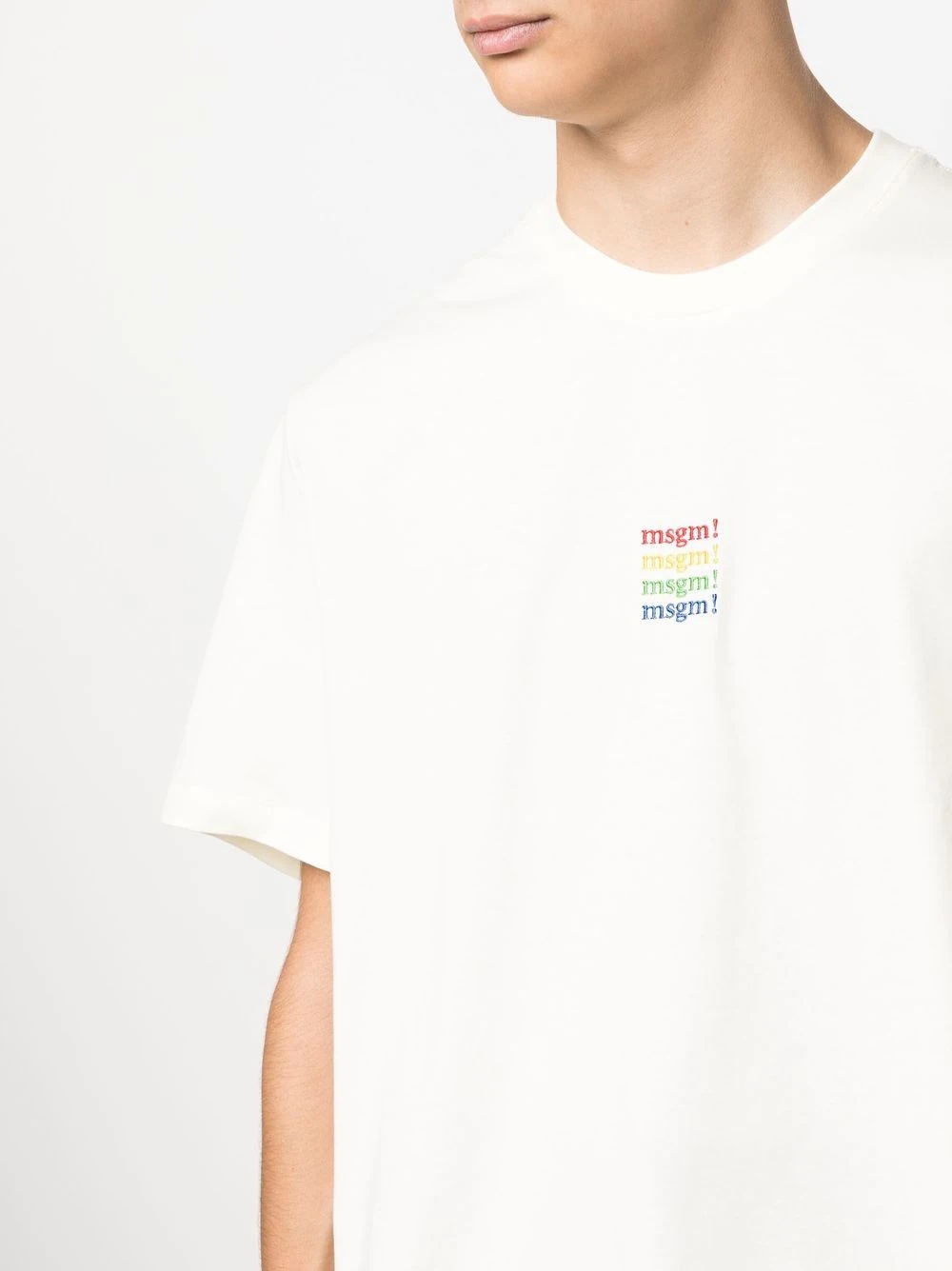 embroidered-logo detail T-shirt - 5