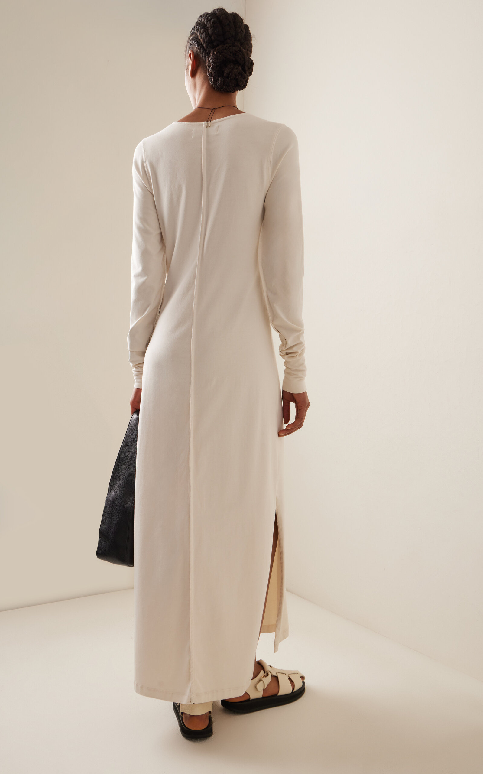 Lily Cotton Maxi Dress ivory - 4