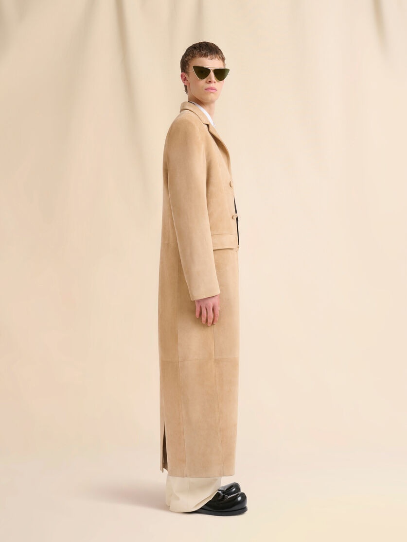 CAMEL SUEDE DUSTER COAT - 6