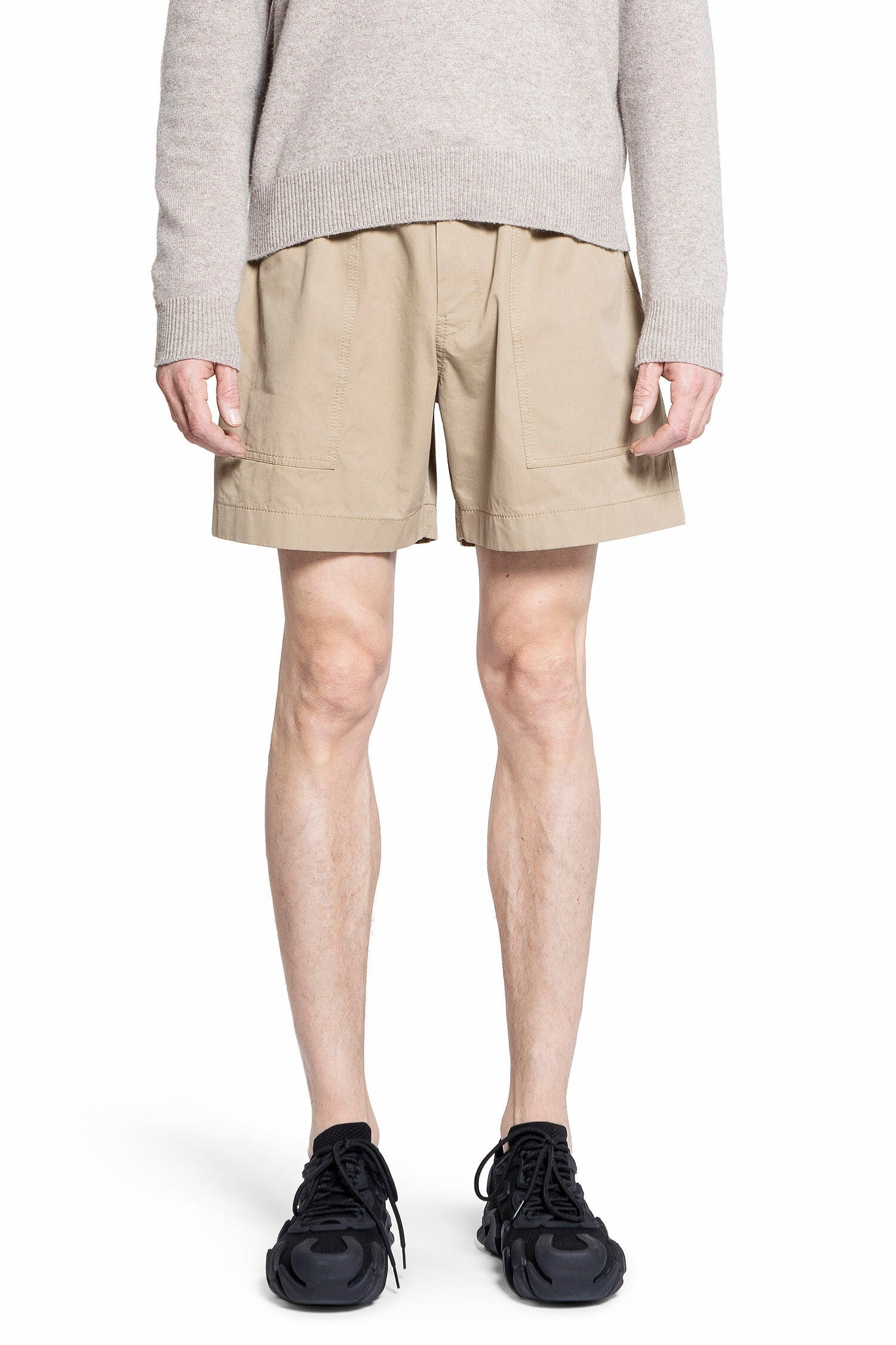 BOTTEGA VENETA MAN BEIGE SHORTS - 1