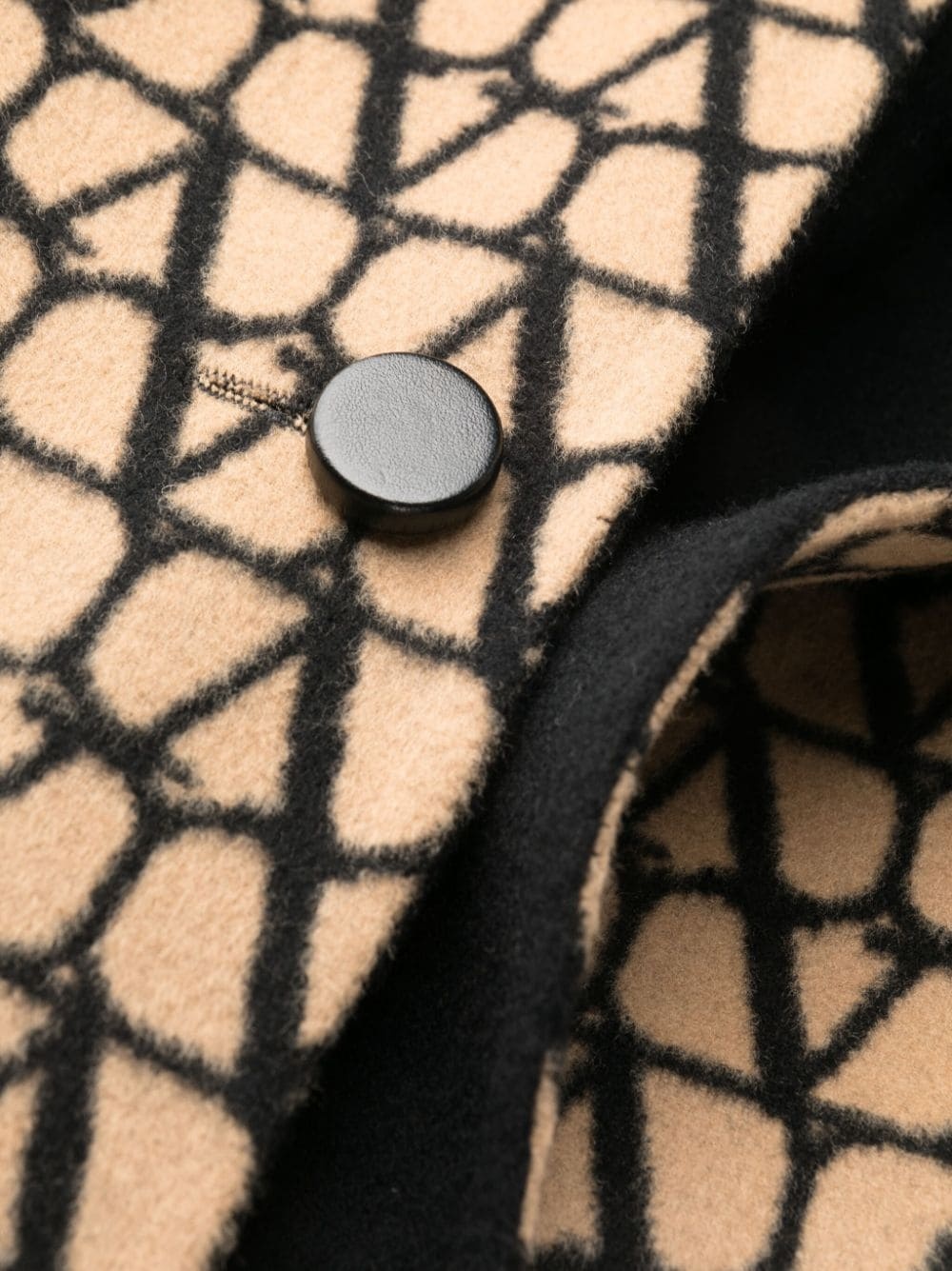 Toile Iconographe Wool Cape in Black - Valentino