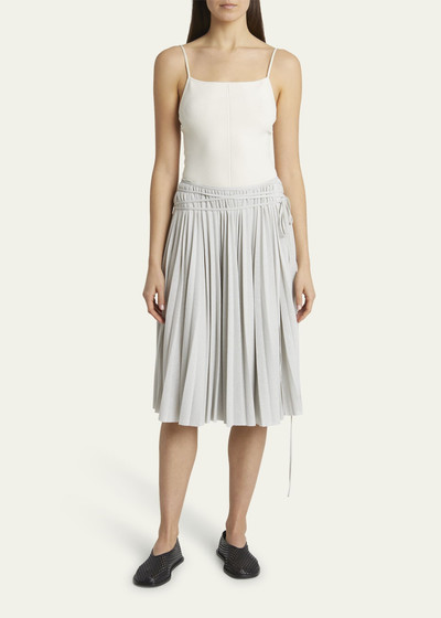 Proenza Schouler Margo Pleated Self-Tie Gauzy Jersey Midi Skirt outlook