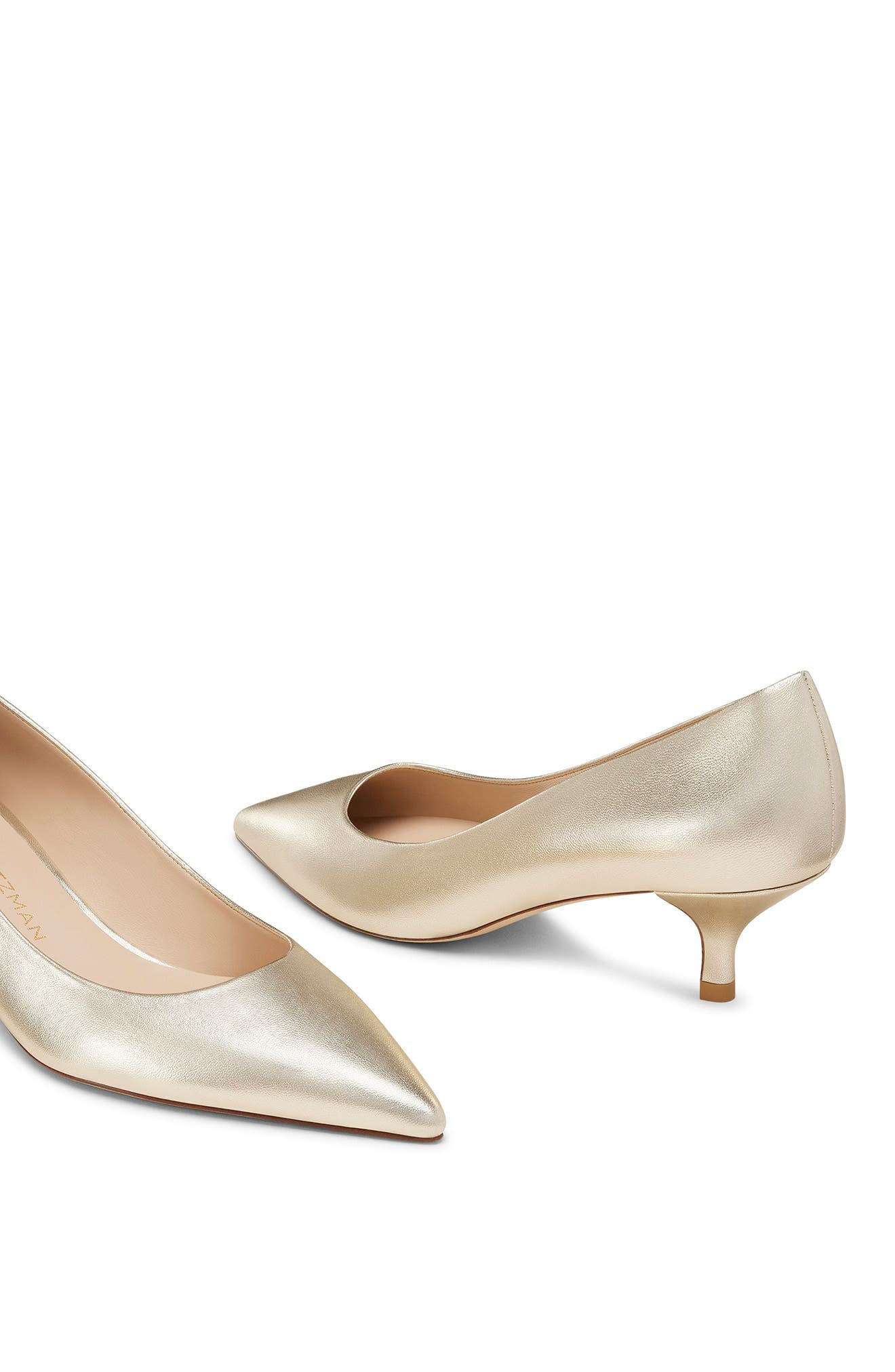 Stuart Weitzman Stuart Power 50 Pump in Light Gold. at Nordstrom - 4