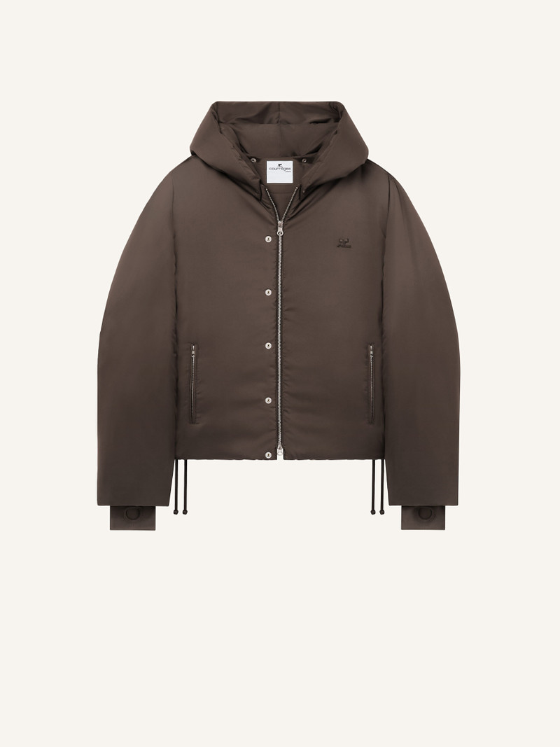 NYLON HOODED PUFFER JACKET - 1