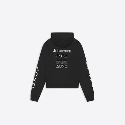 BALENCIAGA Men's Playstation™ Fitted Hoodie in Black outlook