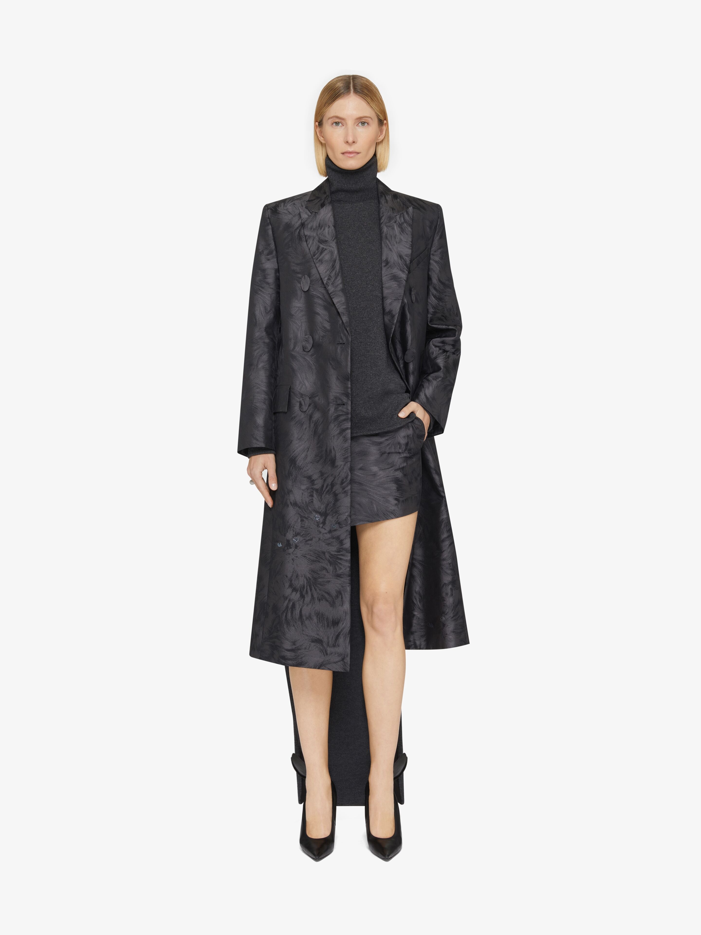 COAT IN CAT JACQUARD - 4