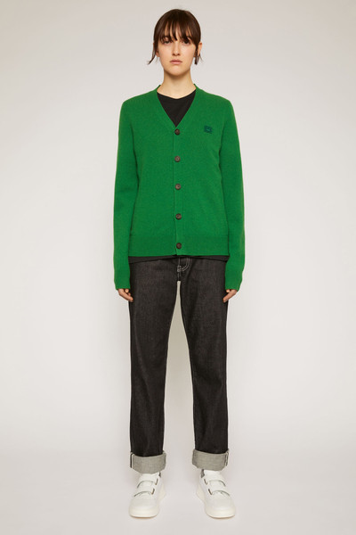 Acne Studios V-neck wool cardigan deep green outlook