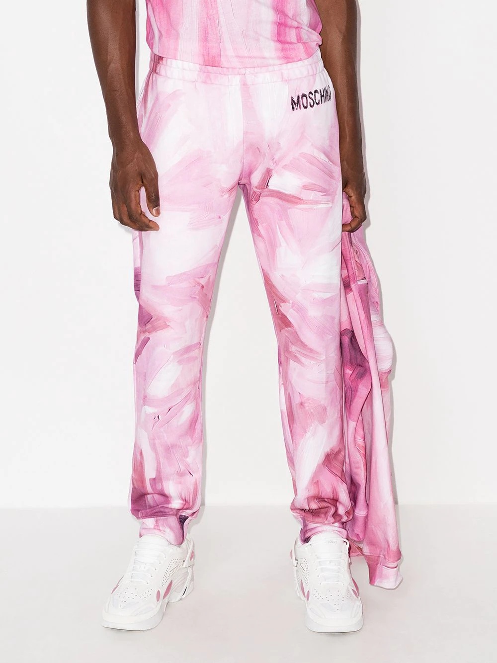 brushstroke-effect track pants - 2