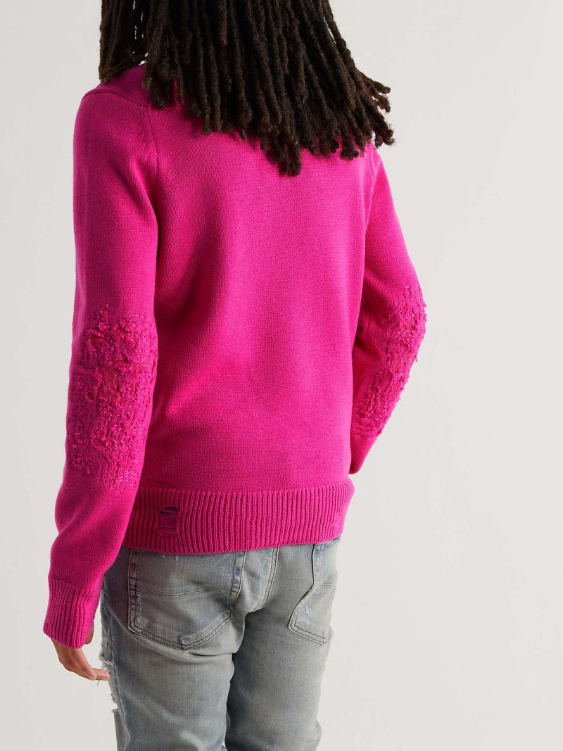 Slim-Fit Distressed Cashmere and Wool-Blend Sweater 4