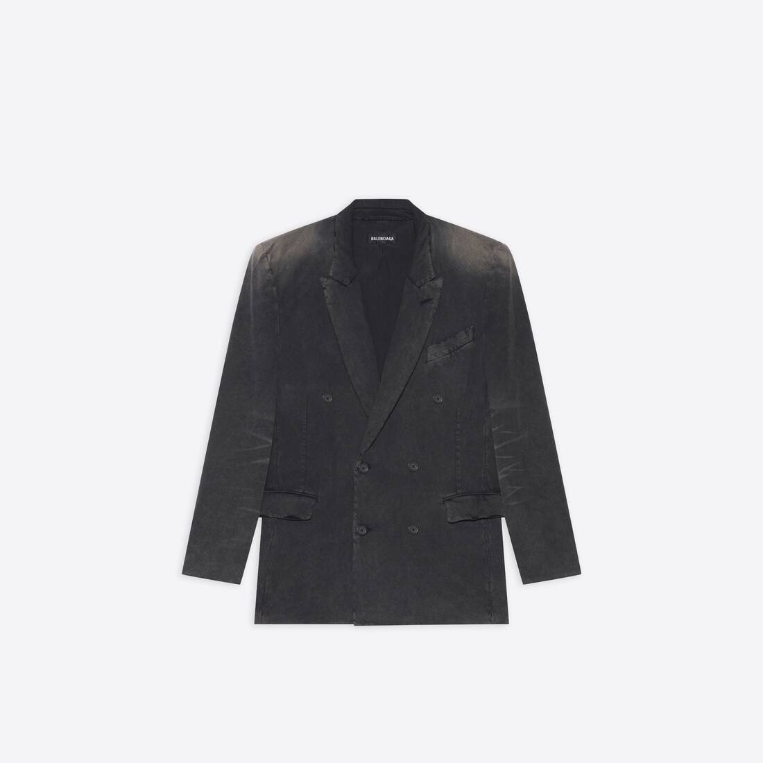 Slim Worn-out Jacket in Black - 1