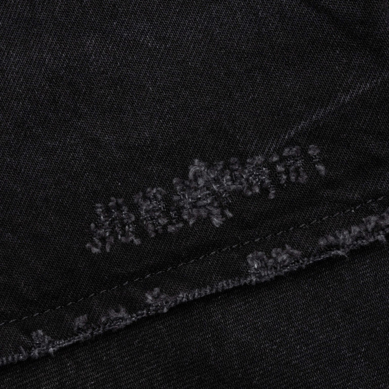 TAILORED DENIM SHORTS - BLACK 5