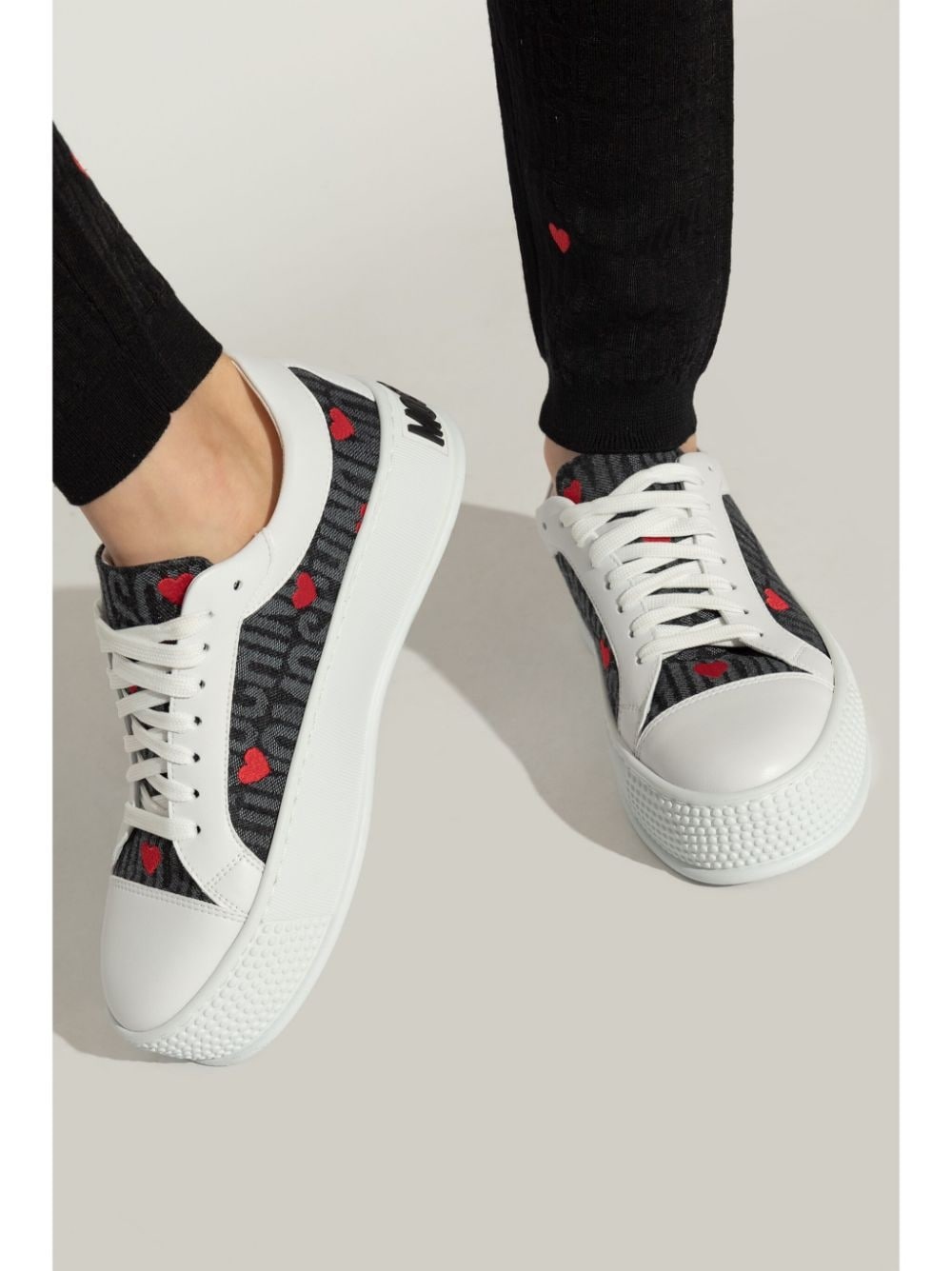 logo-jacquard sneakers - 2