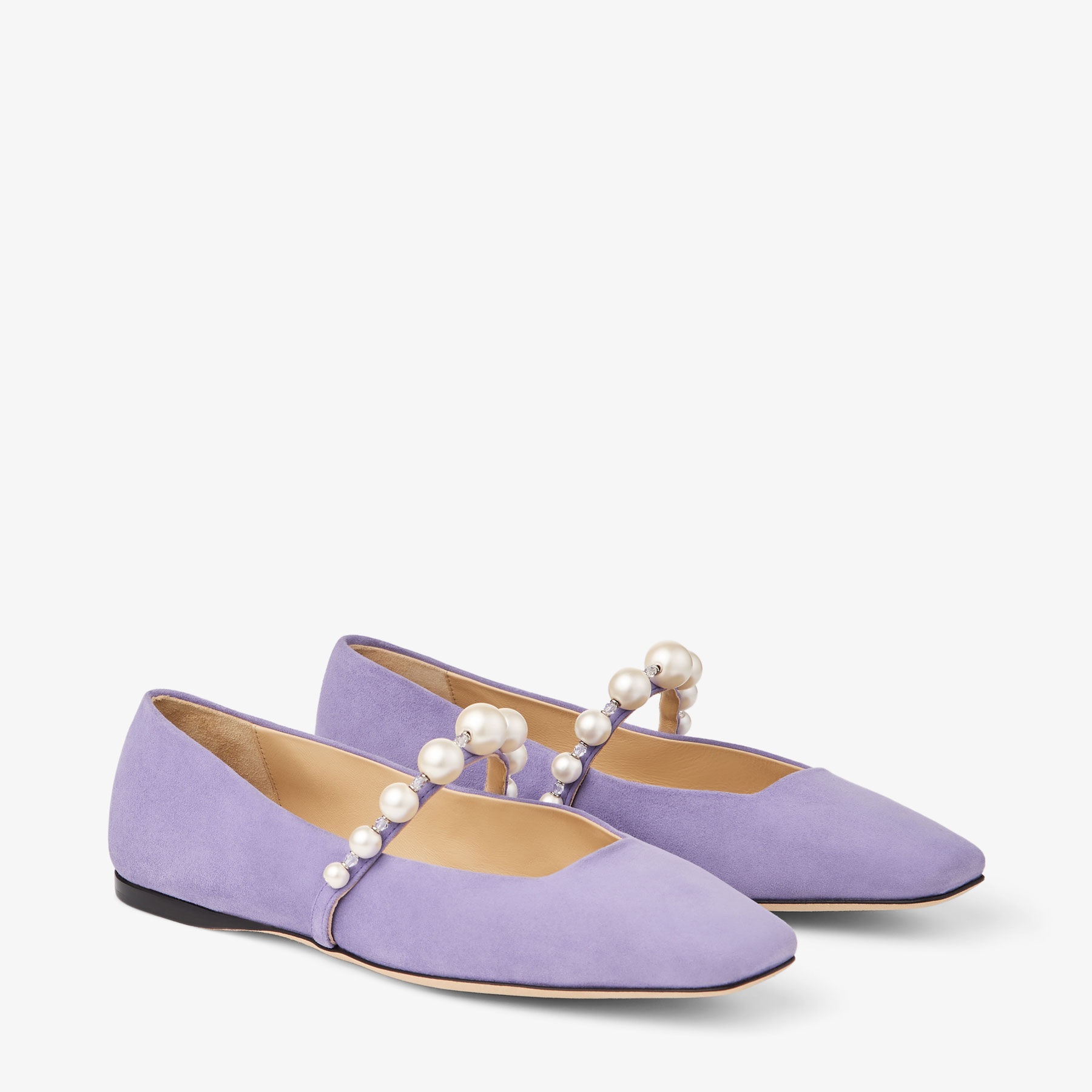Ade Flat
Suede Tanzanite Pearl Flats - 3