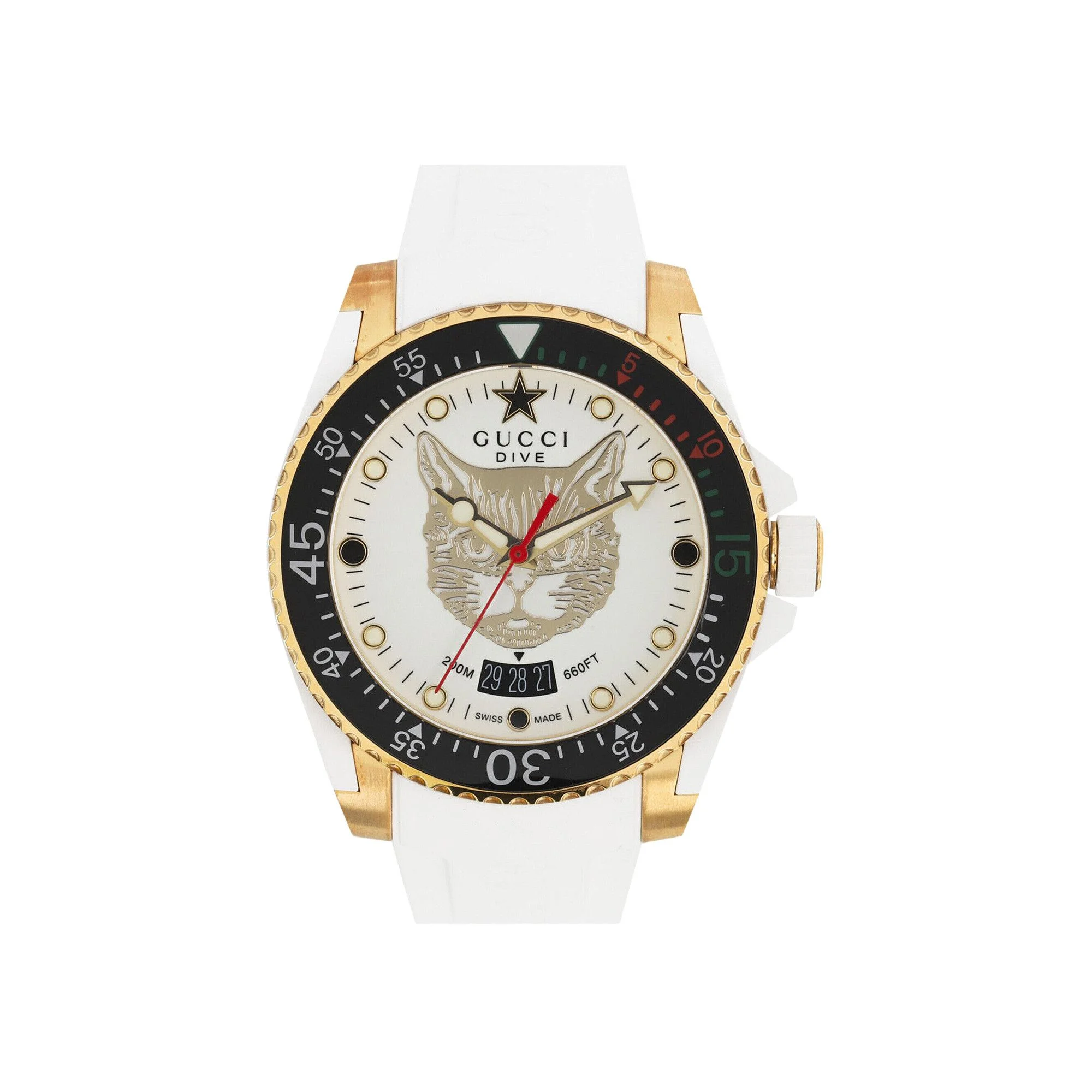 Gucci Dive Silicone Watch 'Gold' - 1