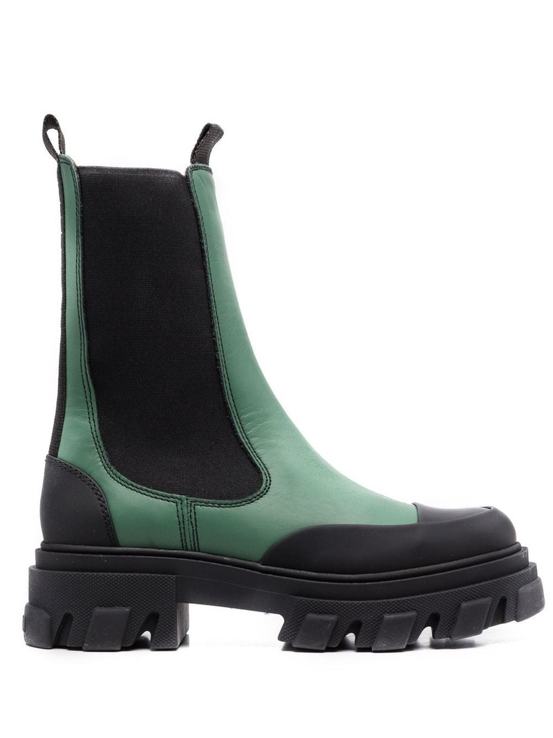 colour-block leather ankle boots 1