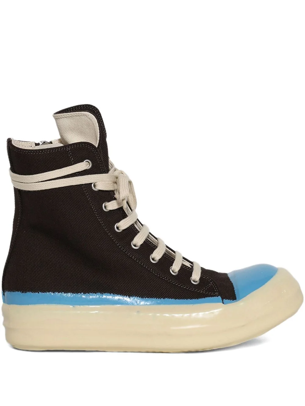 denim high-top sneakers - 1