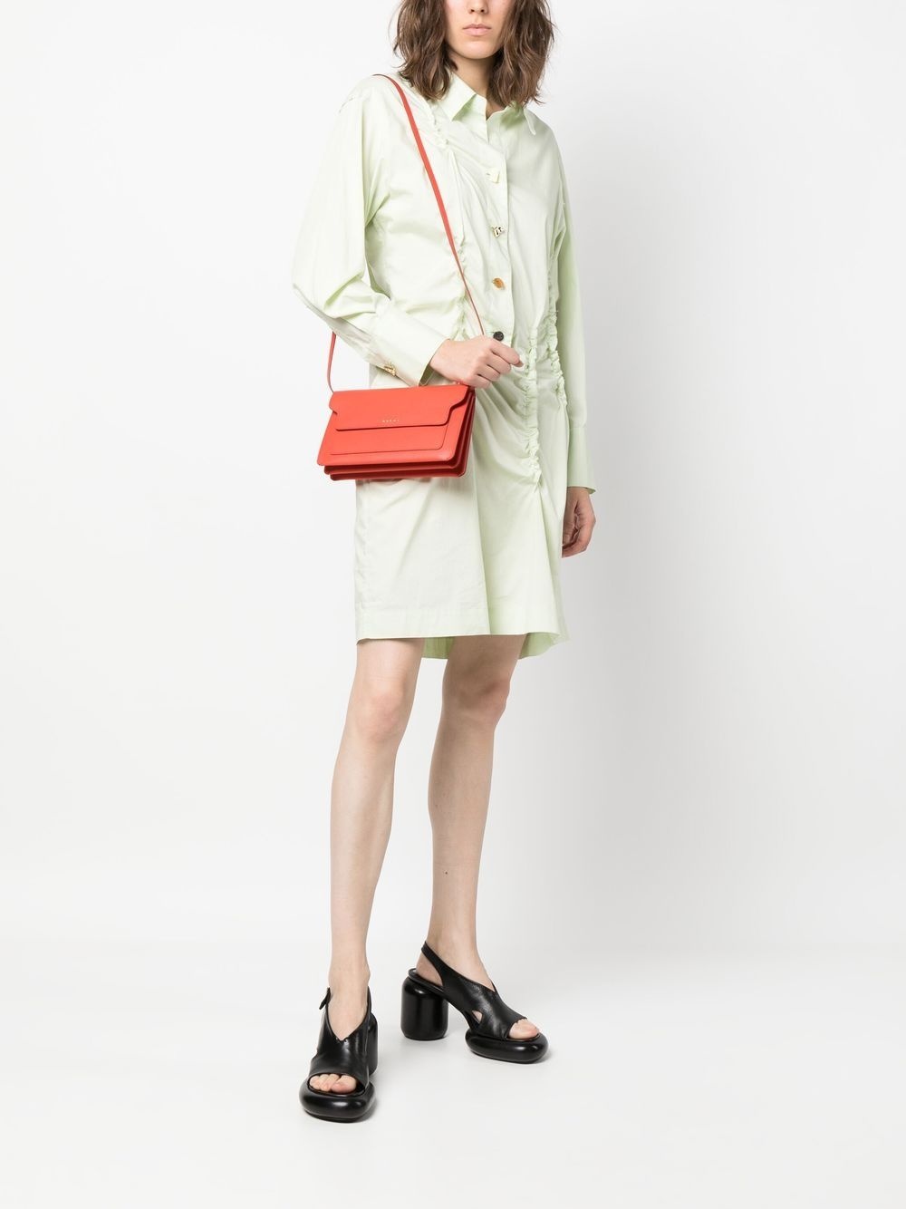 logo-print leather crossbody bag - 2