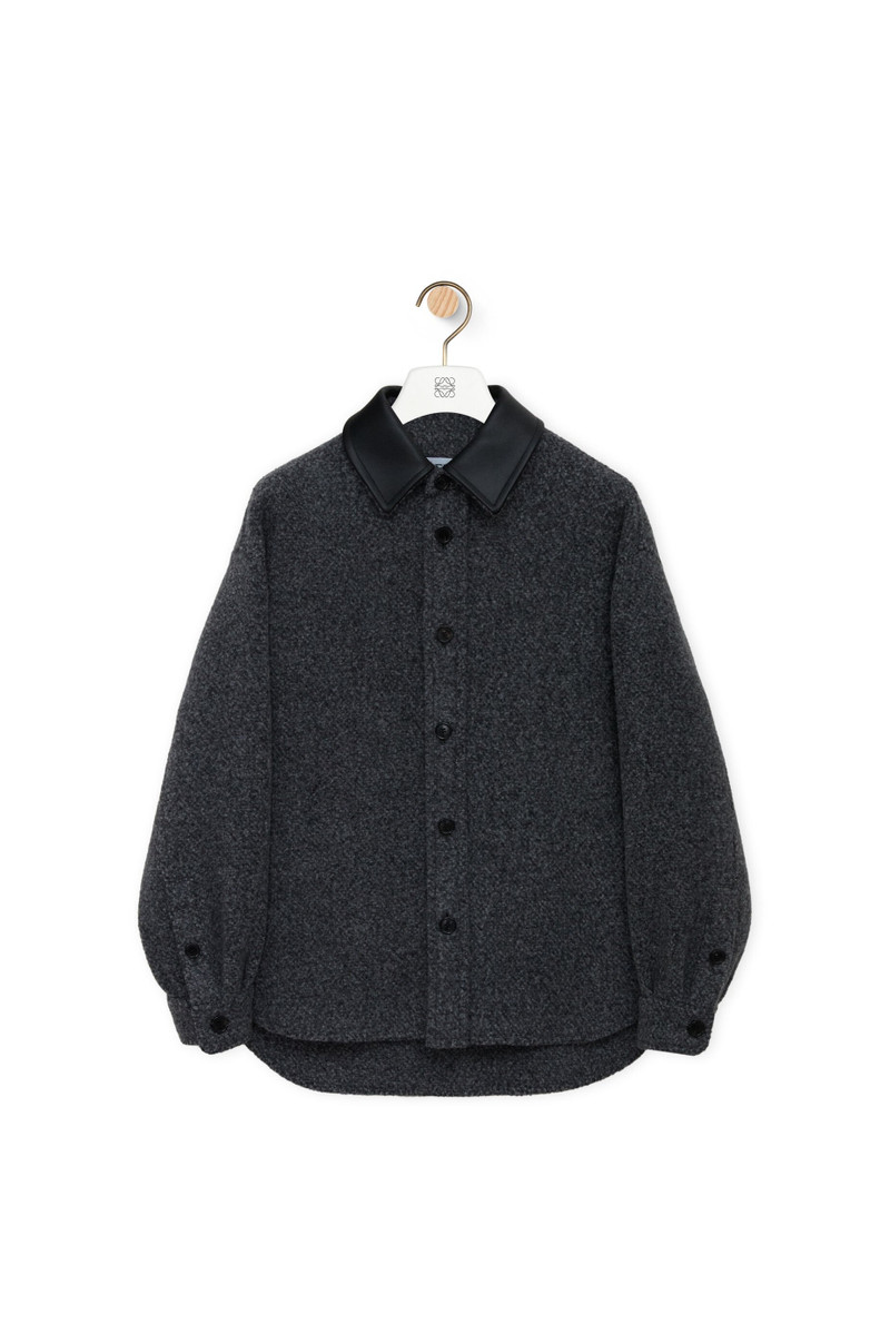 Overshirt in wool and cashmere blend 1