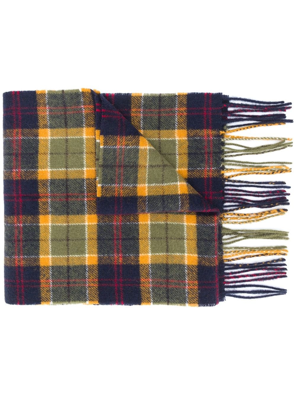 tartan lambswool scarf - 1