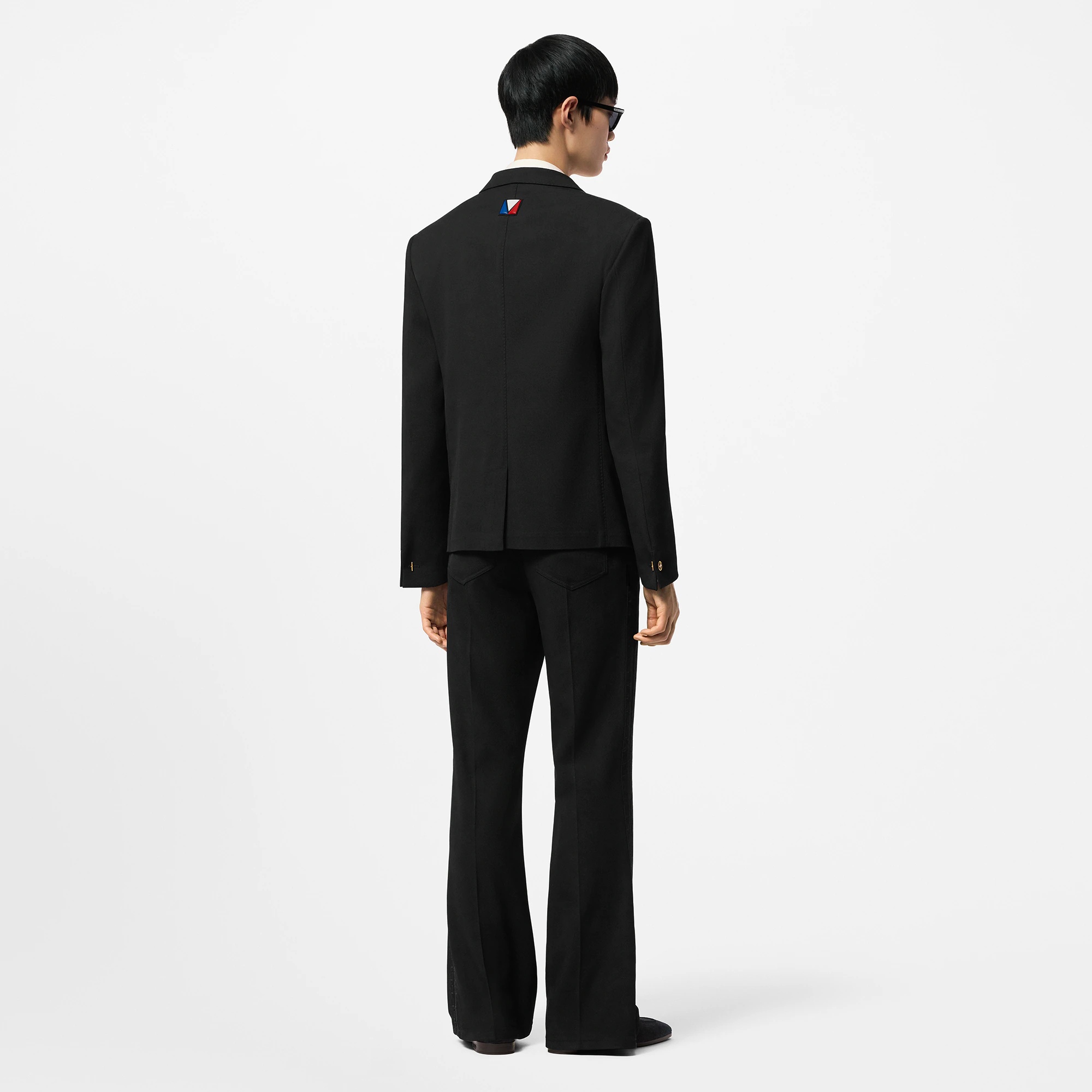 Double-Breasted Wool And Cotton Blend Tailored Jacket - 3