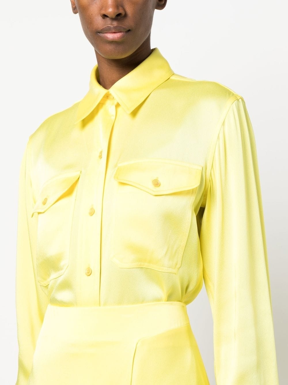 button-up satin shirt - 5