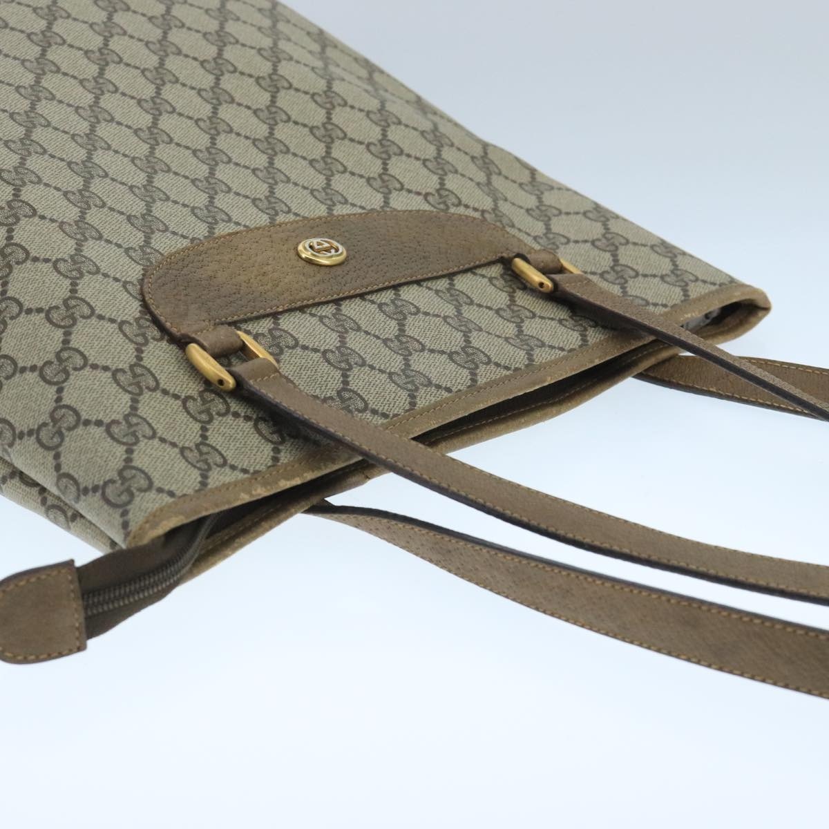 GUCCI GG Supreme Tote Bag Pvc Leather Beige Gold 89 02 905 - 6