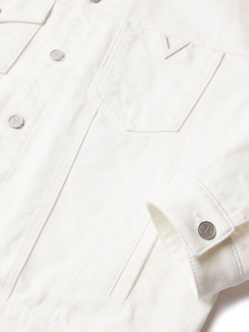logo-plaque denim jacket - 3