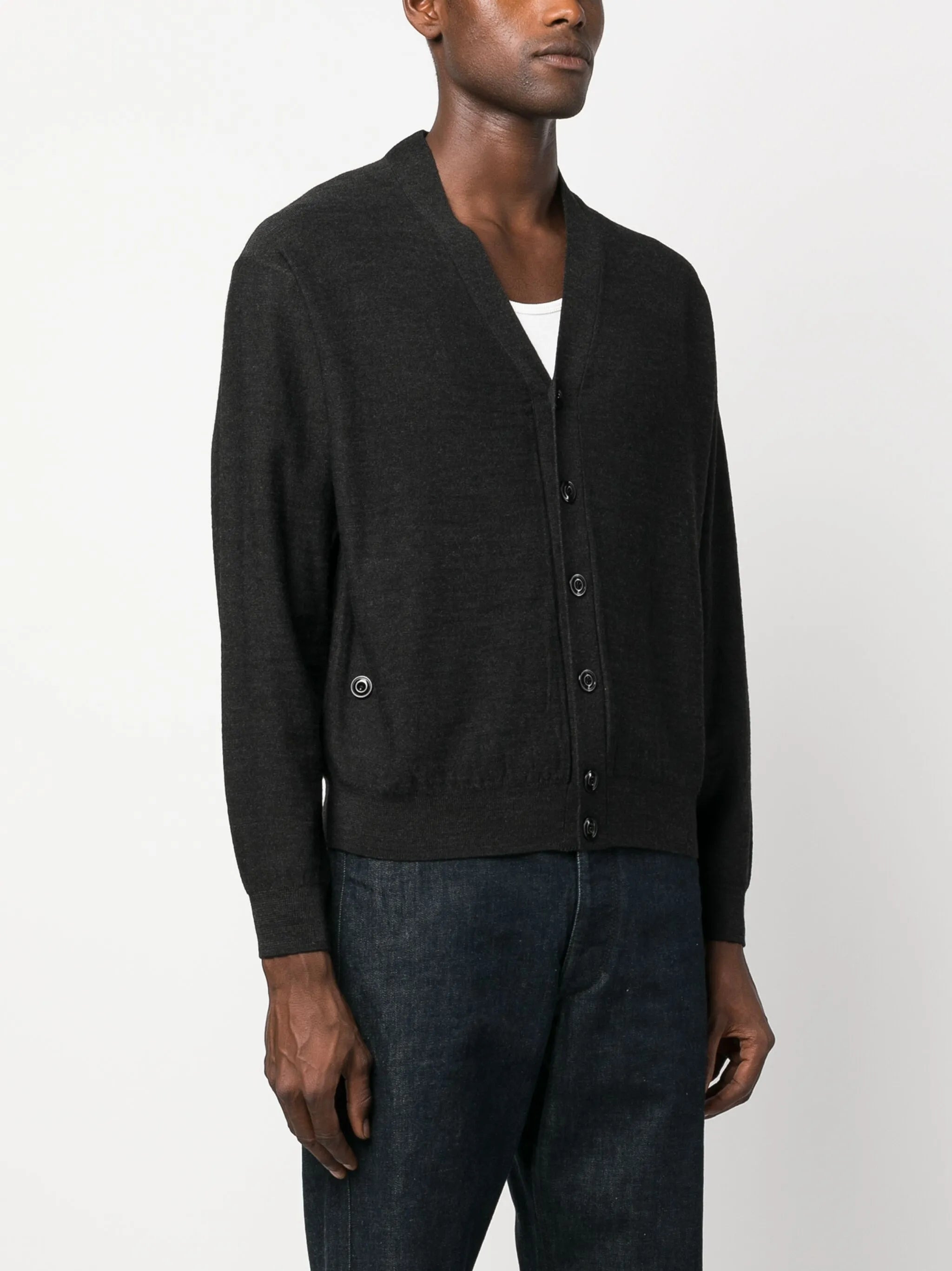 Lemaire Mélange-effect Wool Blend Cardigan - 4
