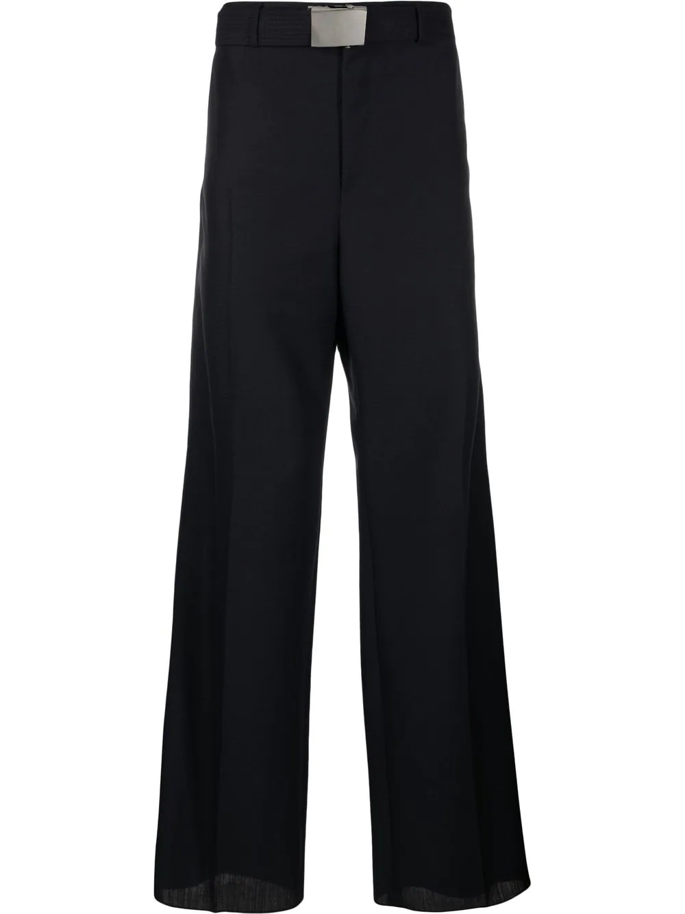 flared high-waisted trousers - 1