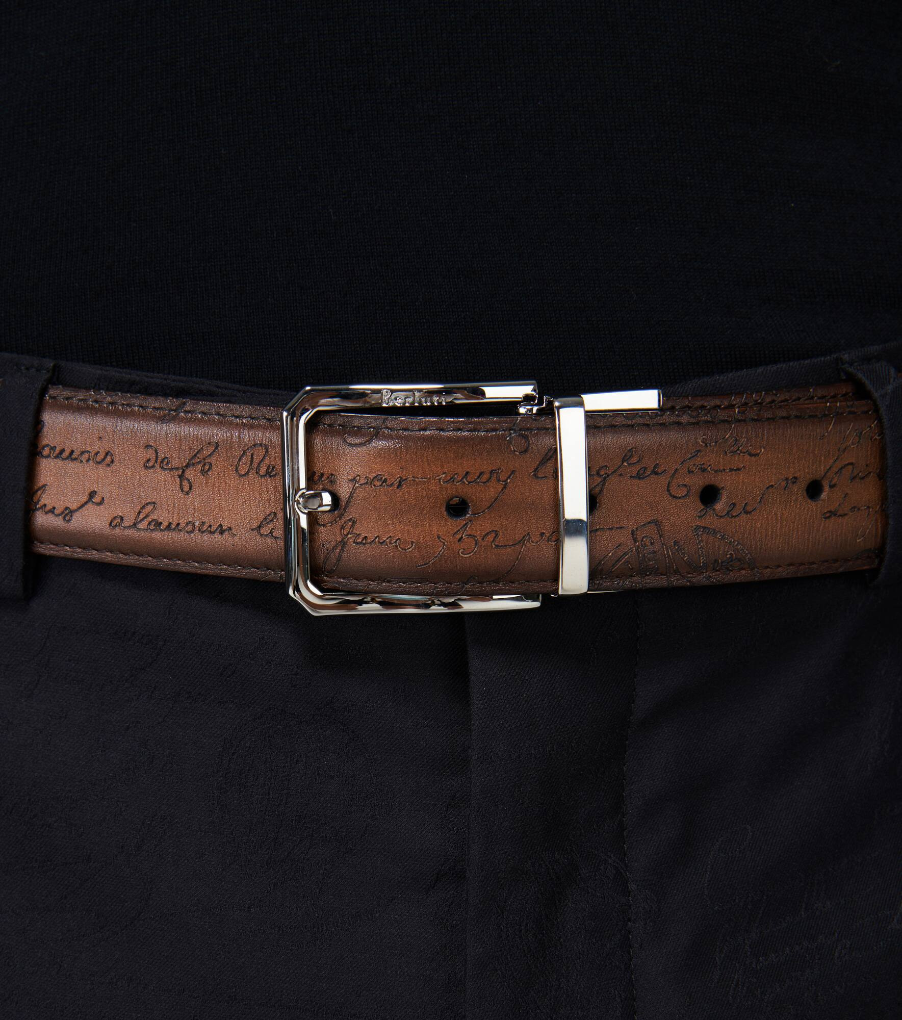 Scritto reversible leather belt - 3