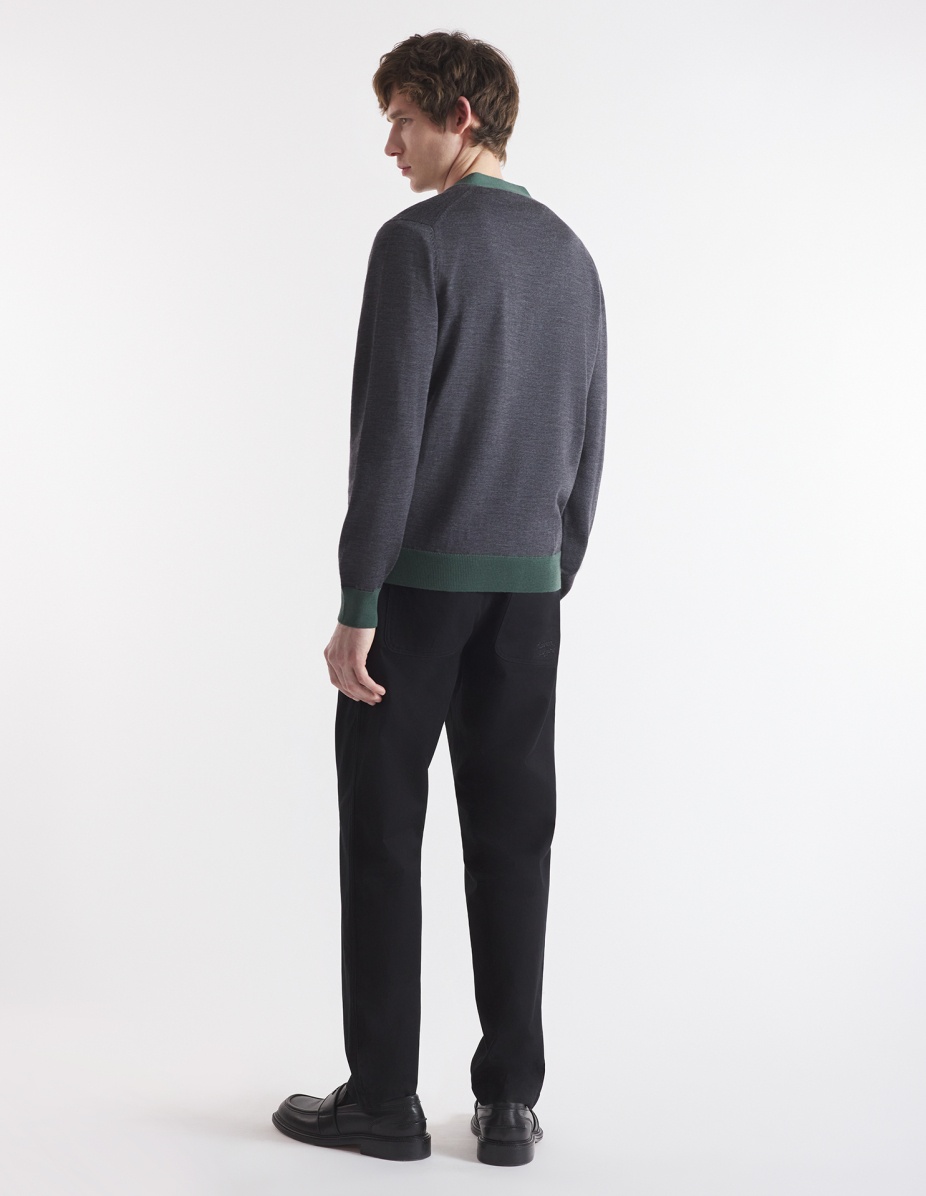 BOLD FOX HEAD PATCH BI-COLOR CARDIGAN - 5