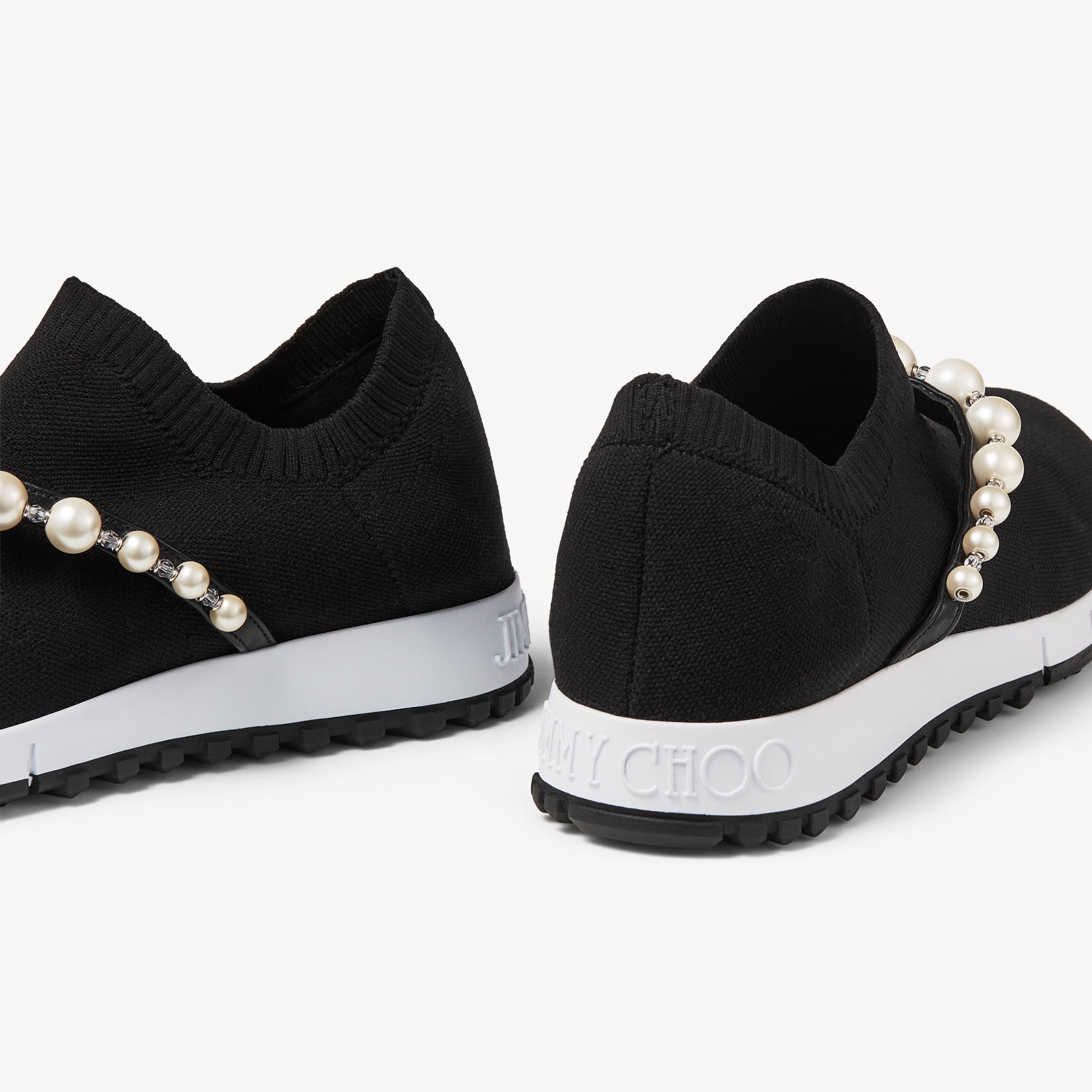 Venice
Black Knit Trainers with Pearls - 4
