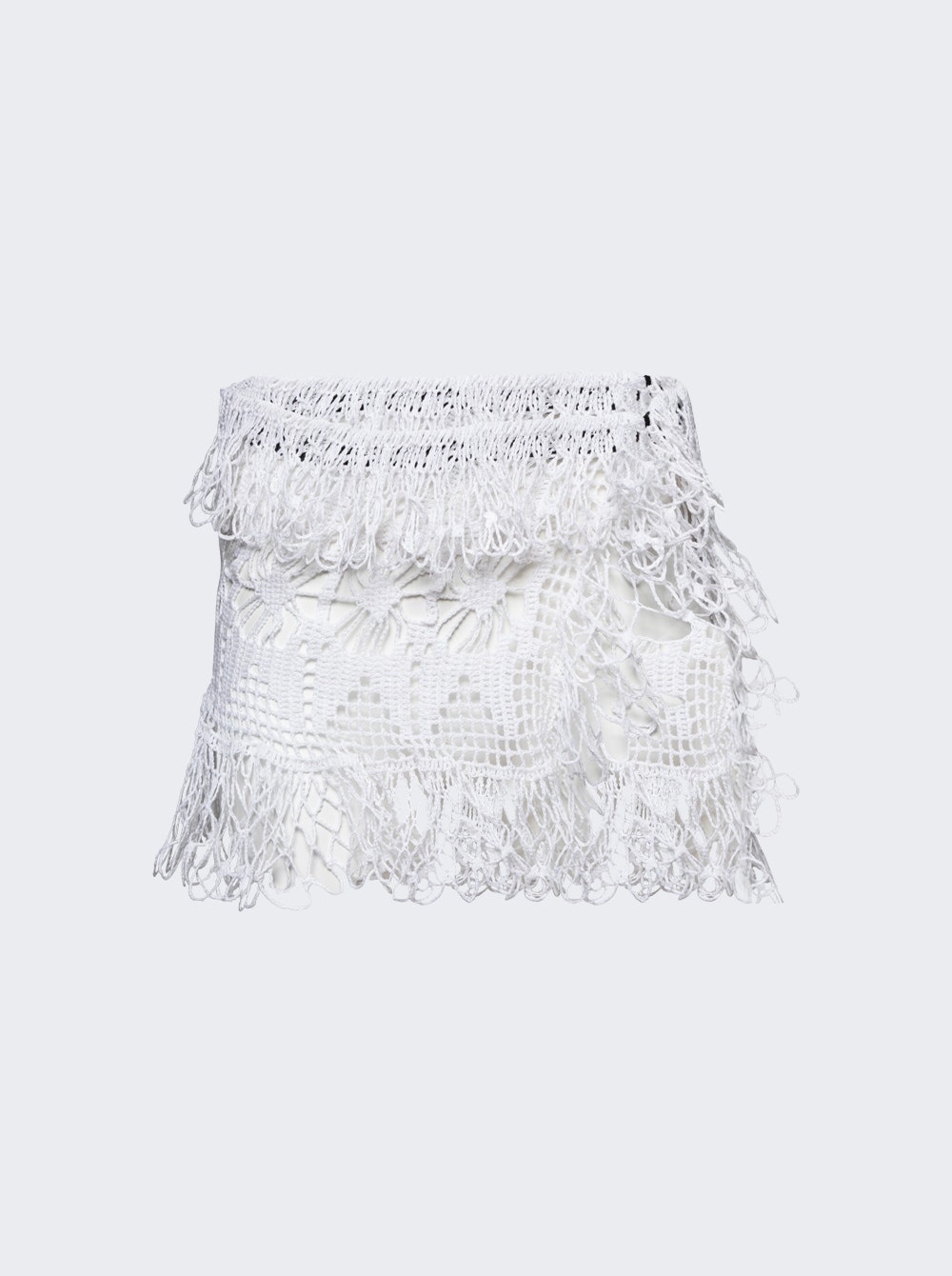 Ames Crochet Mini Skirt White - 1