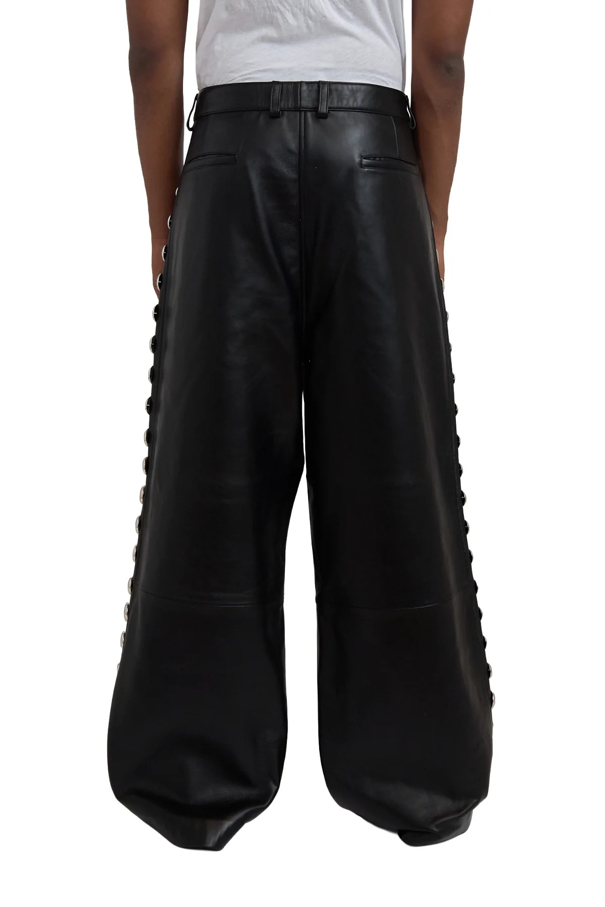 Vaquera Studded Leather Trousers Black - 5