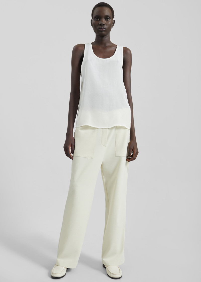 Nivee Lustrous Boxy Tank - Ivory 4