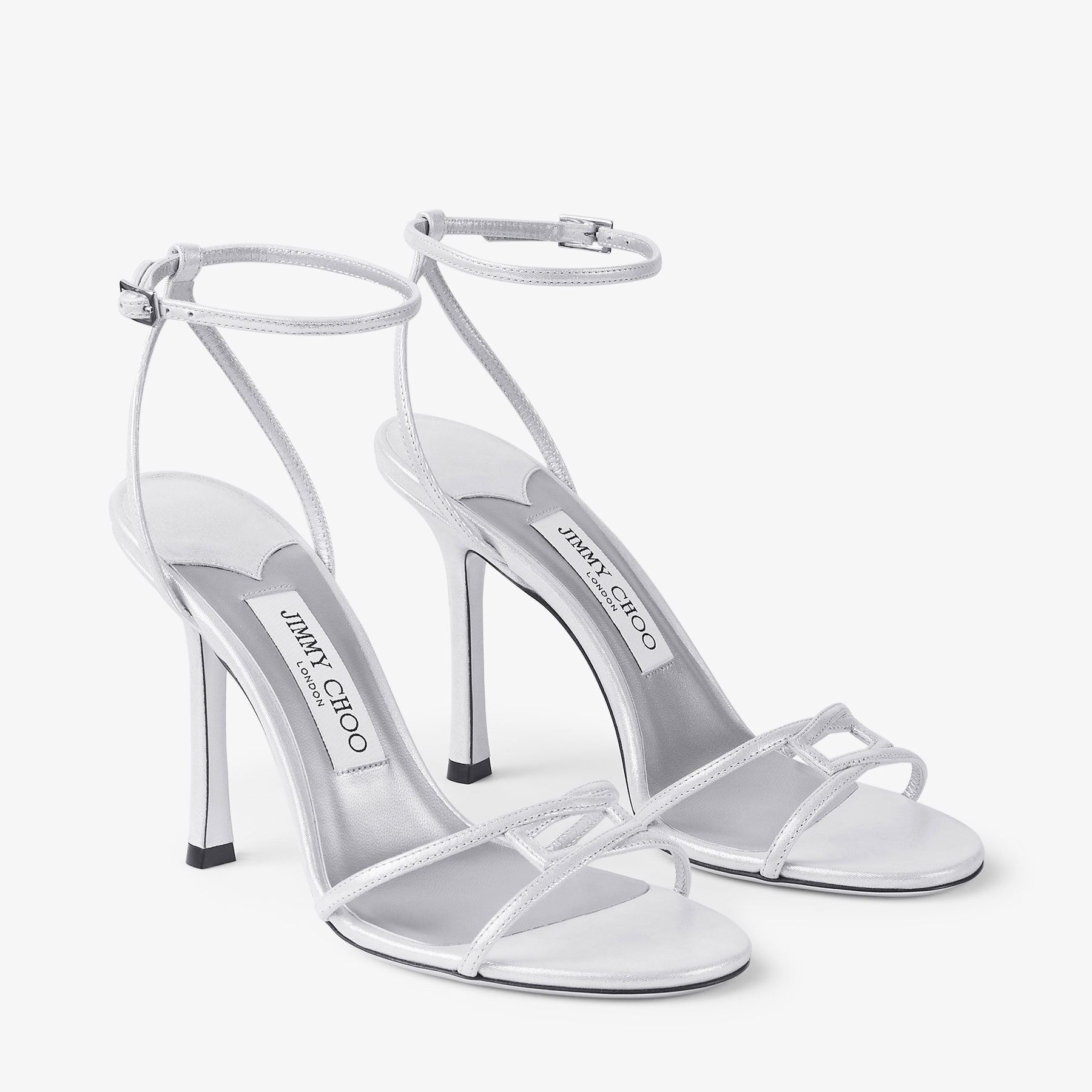 Leo 100
Silver Shimmer Suede Sandal - 2