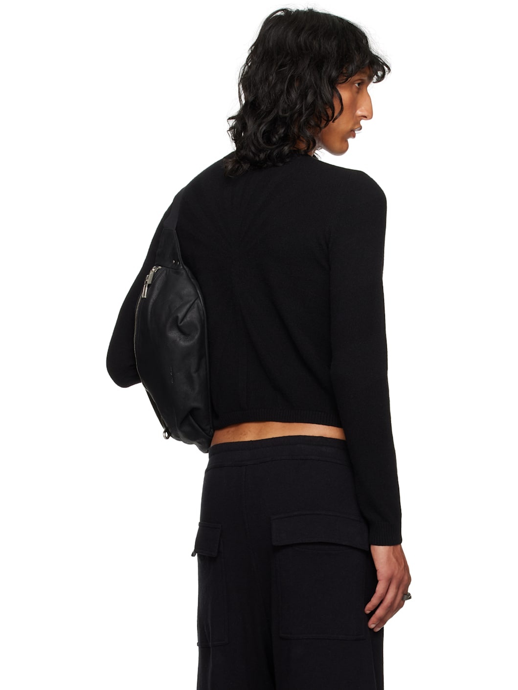 Moncler + Rick Owens Black Biker Level Round Neck Sweater - 3