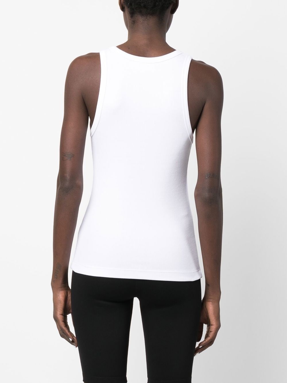 logo-patch sleeveless vest top - 4