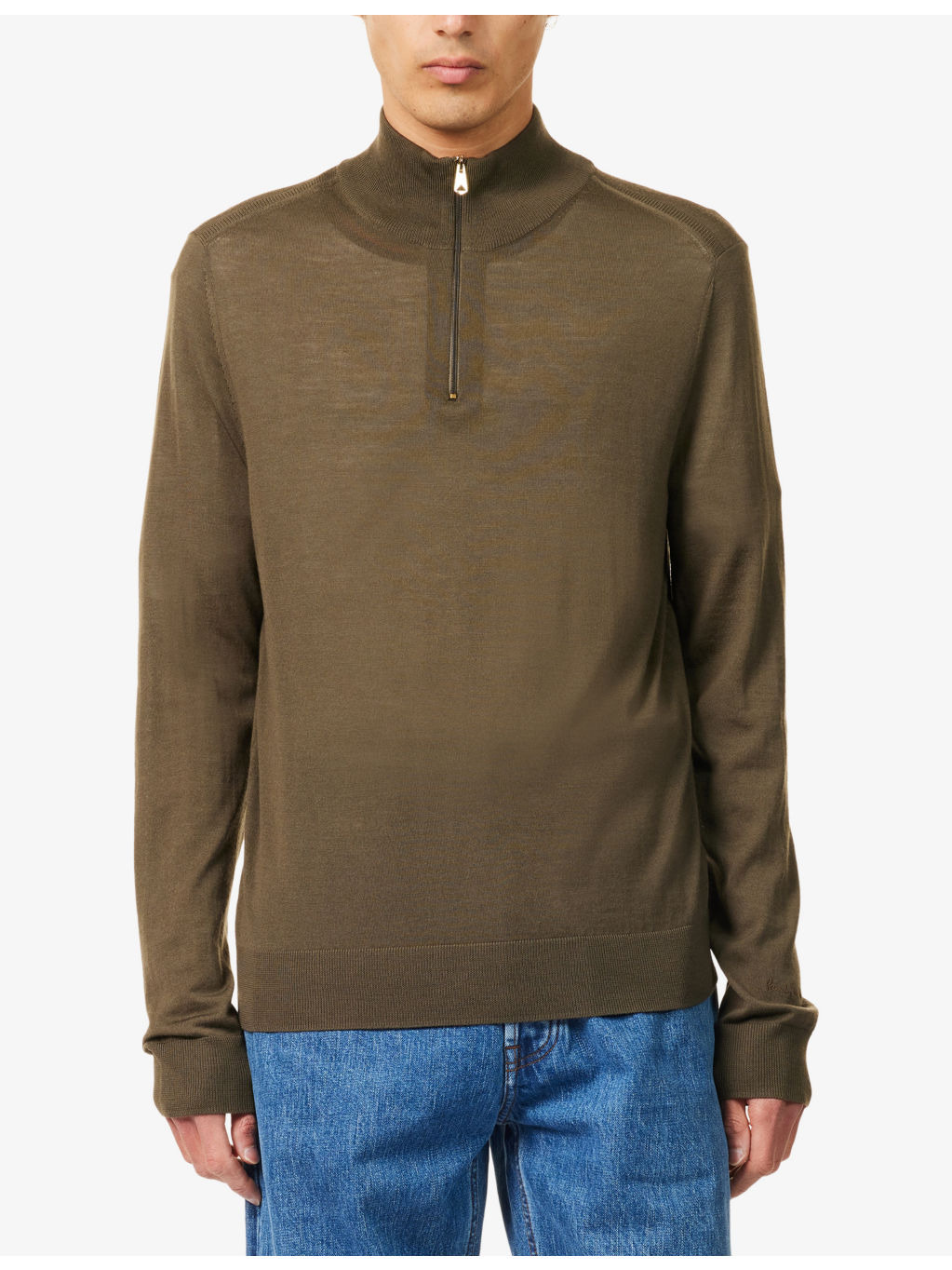 Half-Zip Funnel-Neck Wool-Knit Jumper - 3