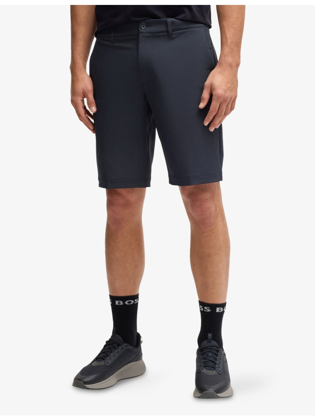 Elasticated-Waist Slim-Fit Stretch-Woven Shorts - 3