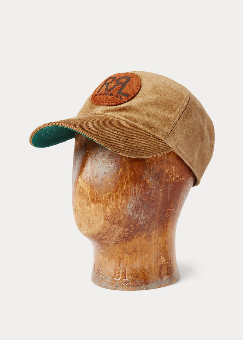RRL Ranch Logo Suede Ball Cap 1