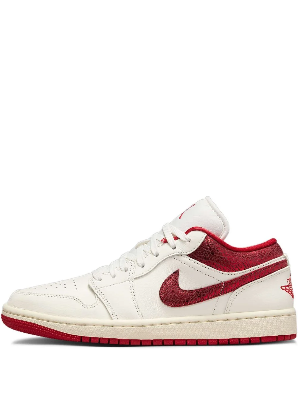 low-top leather trainers - 1