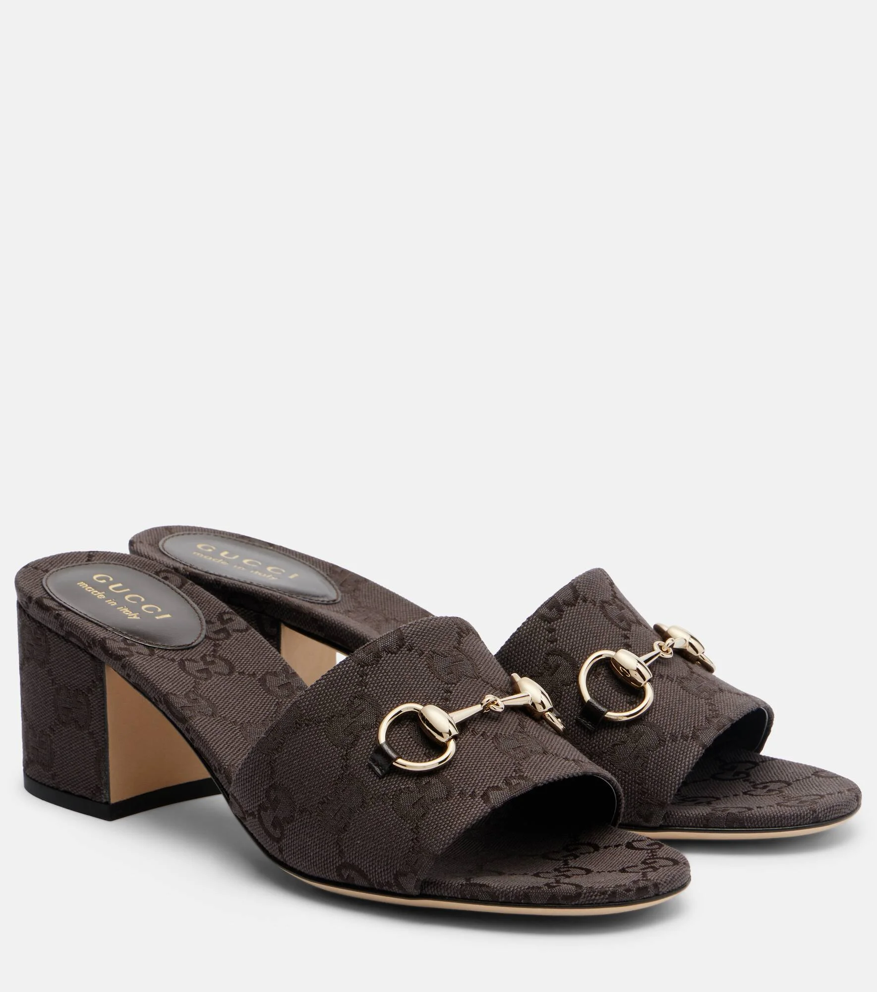 Horsebit GG Canvas mules - 1