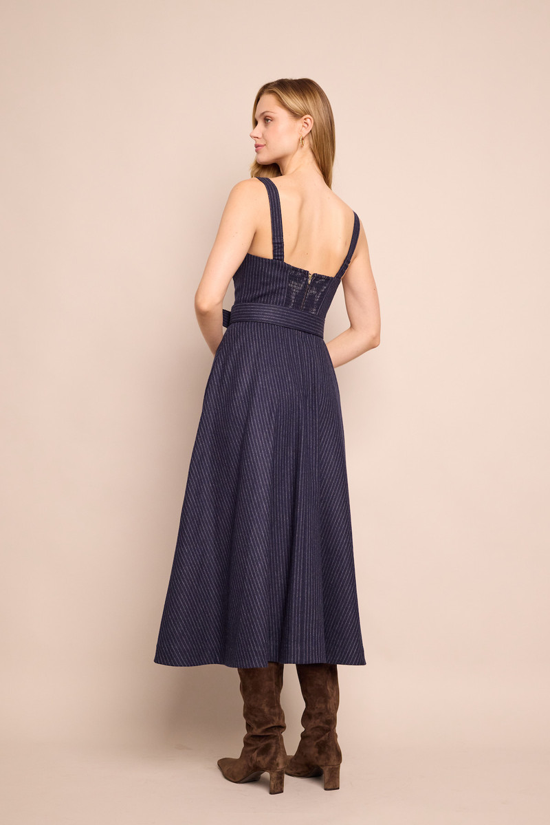 Calypso Dress Our Best-Selling Bustier Dress in Italian Pinstripes 5