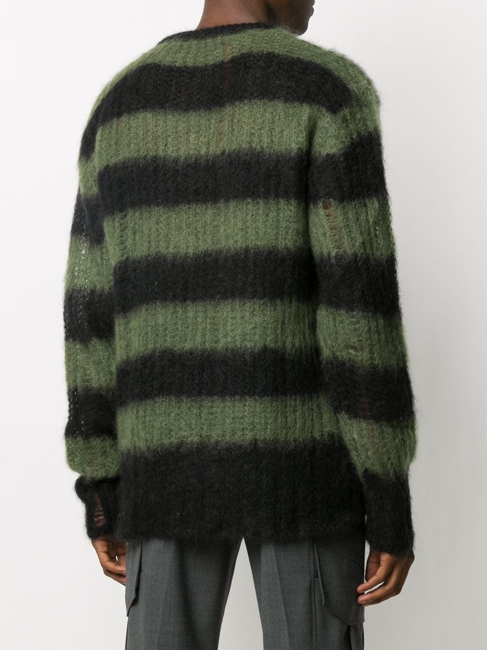 striped mohair-blend jumper - 4