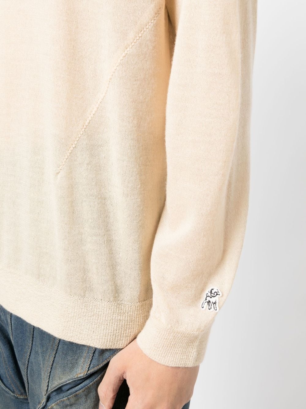 logo-patch cashmere jumper - 5