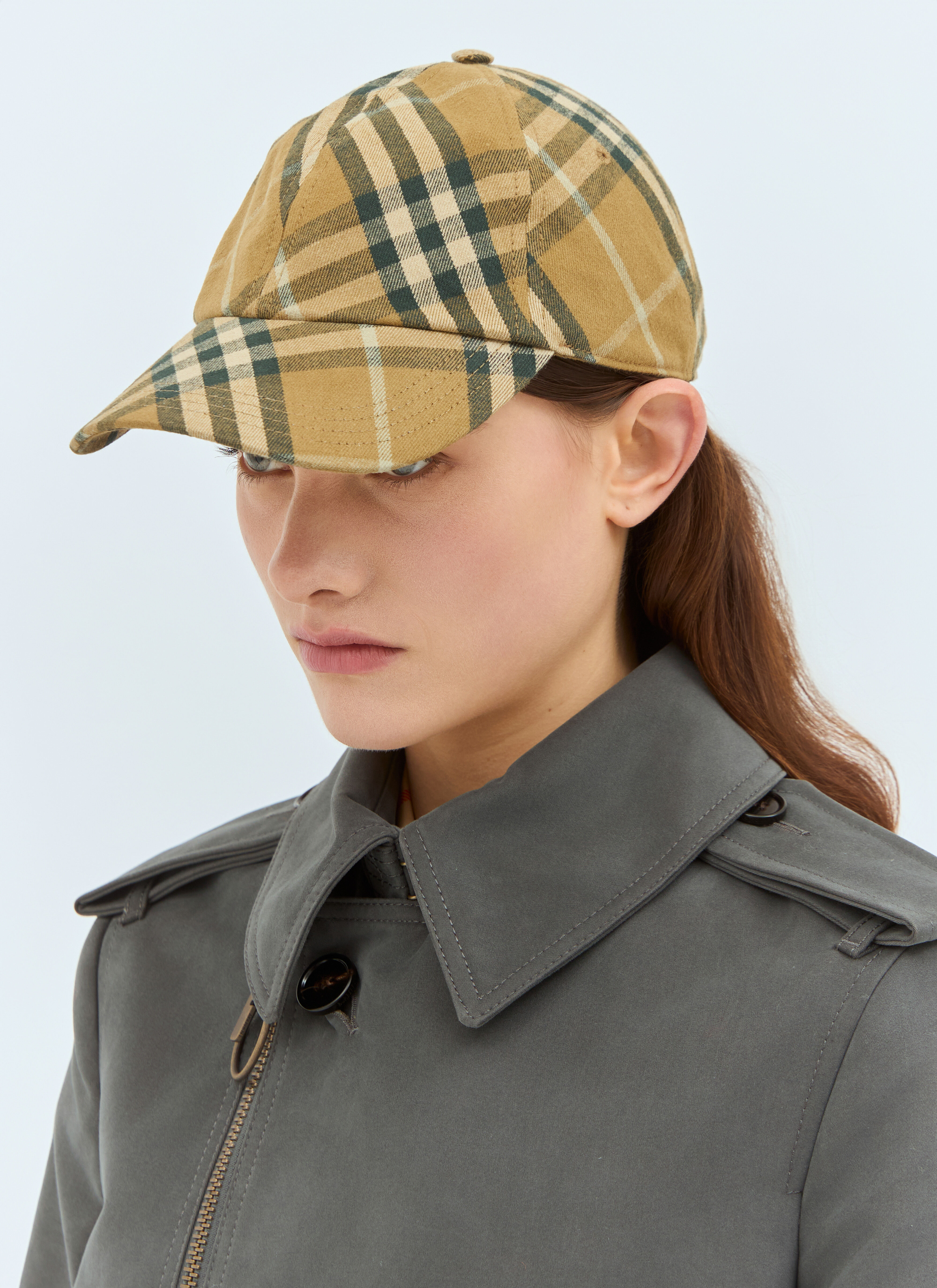 Check Cotton Baseball Cap - 5