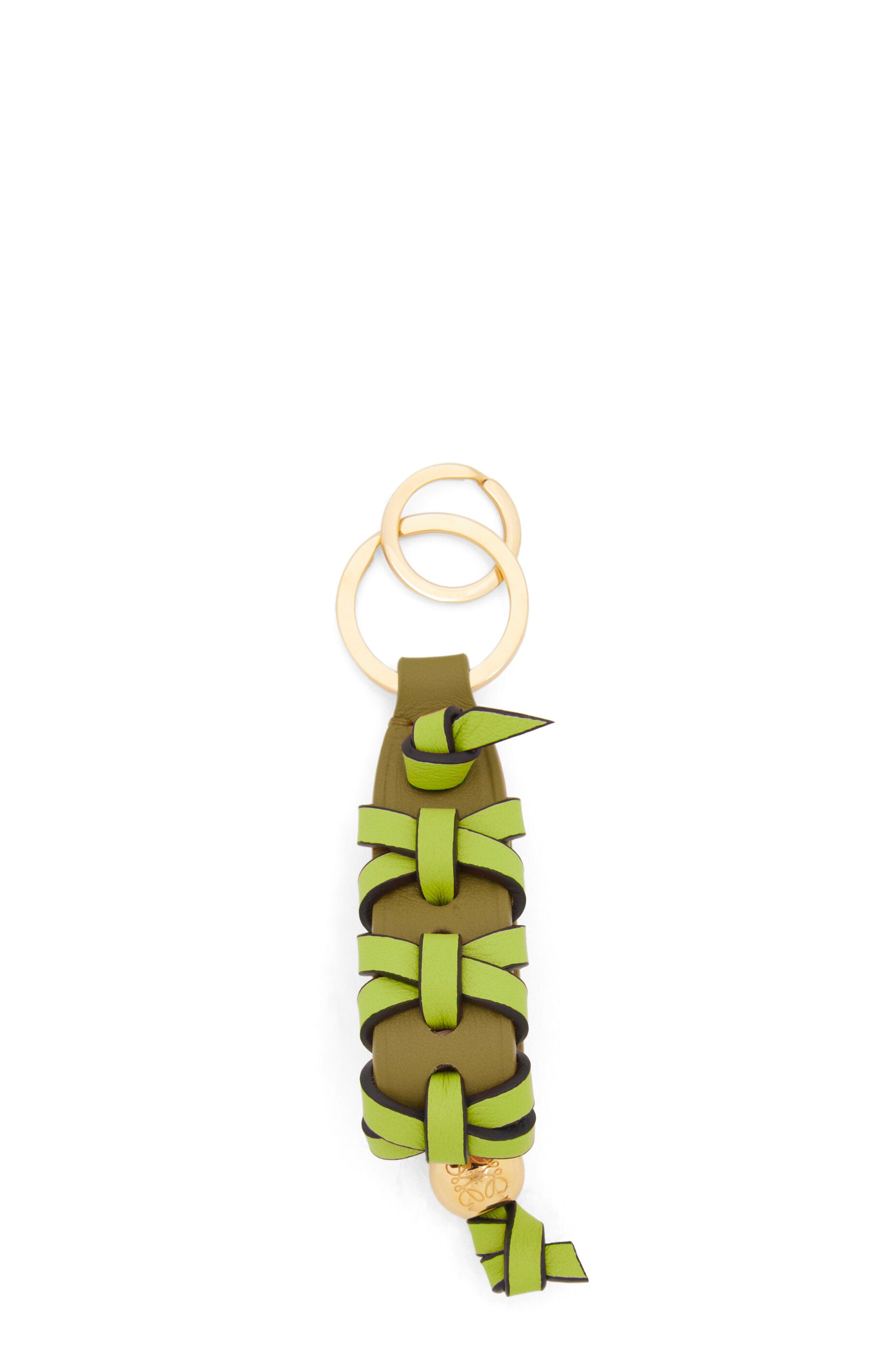 Cross braided keyring in classic calfskin - 1