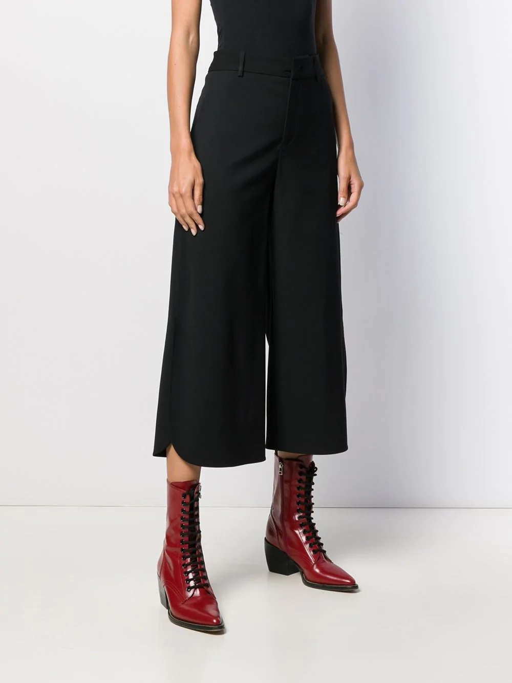 straight cropped trousers - 3