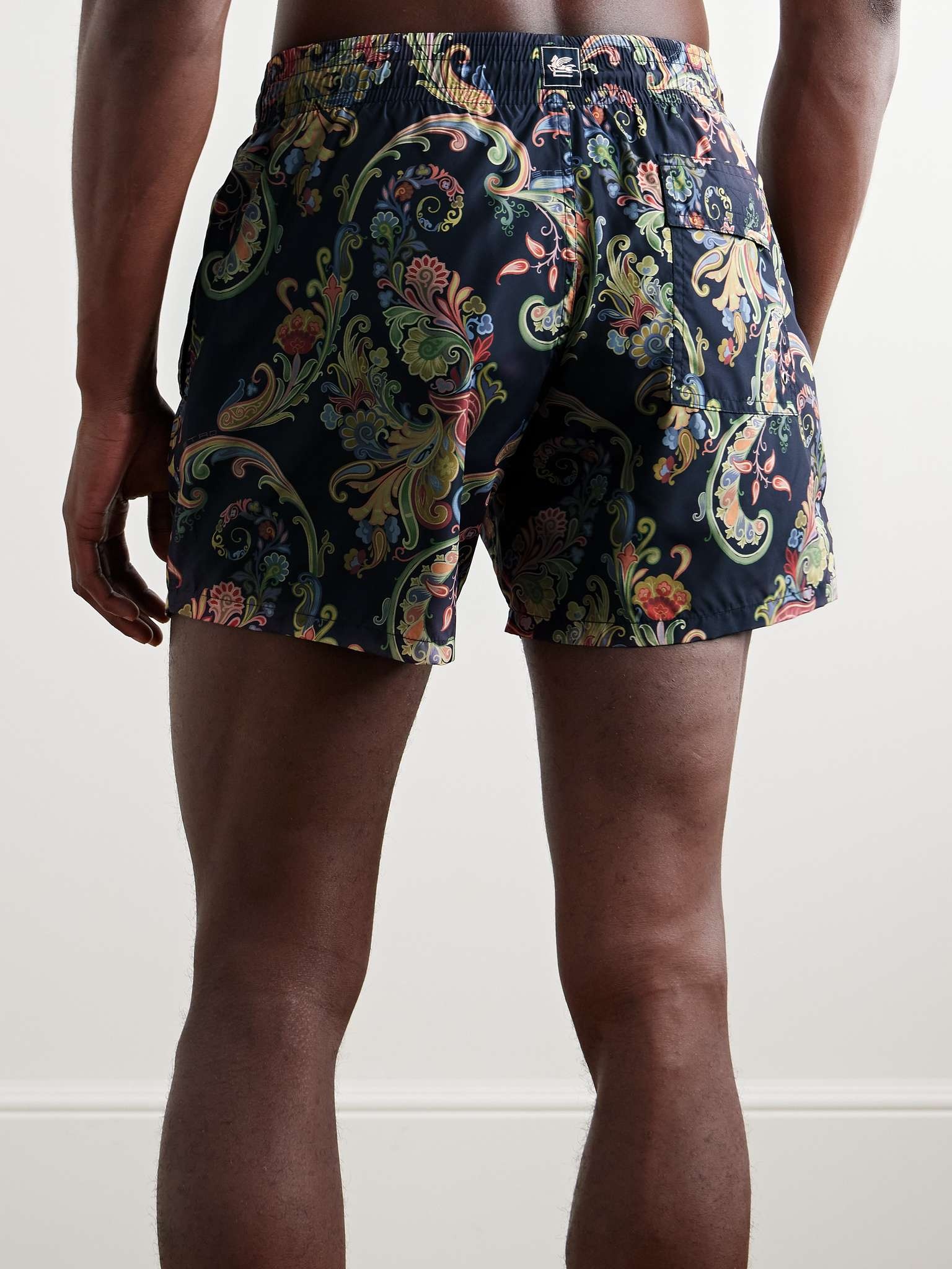 Straight-Leg Mid-Length Paisley-Print Swim Shorts - 3